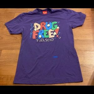 Nelk boys full send “drug free” shirt, size AS